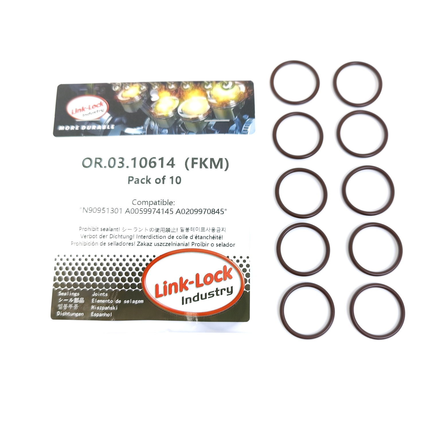 Tank O-Ring Seal - Kit di 10 O-Ring di Tenuta