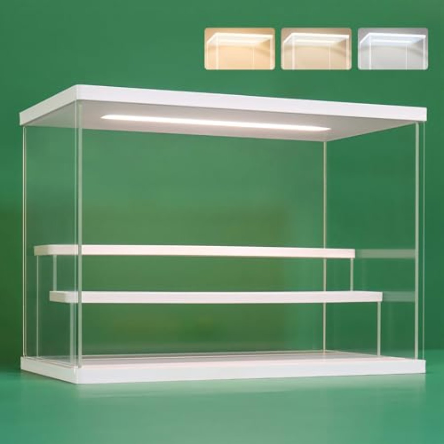 Battery Case Storage - Espositore in Acrilico Trasparente con Luce