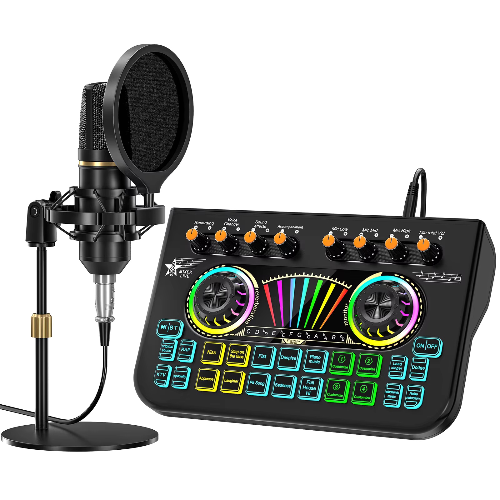 Shure Mic Sm58 - Kit Microfono per Podcast Tenlamp X3