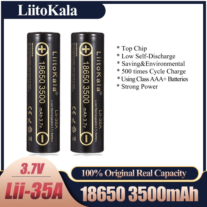 2-10 pezzi LiitoKala Lii-35A 1 - Vape Battery 18650 recensione e prezzo