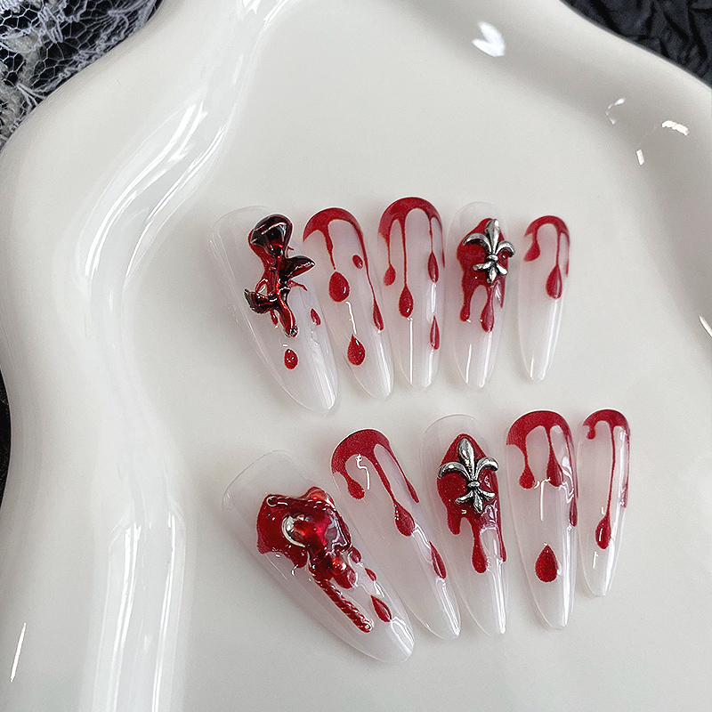 10 Pezzi di Unghie Finte a Man - Drip Tip Resin recensione e prezzo